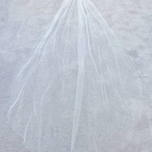 Beaded Cathedral Length Veil + Garment Bag - Picture 6 of 13